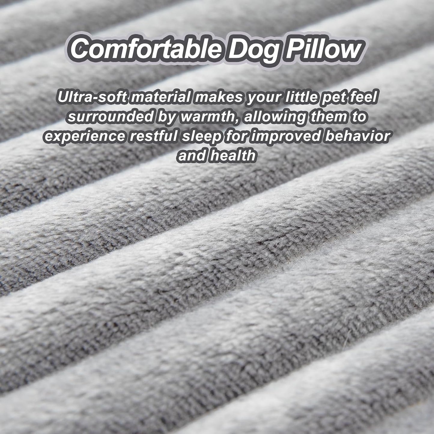 Cozy Orthopedic Dog Calming Pillow - Soft, Washable Neck Support for Dogs and Cats - Perfect for All Breeds, 14" x 9", Gray