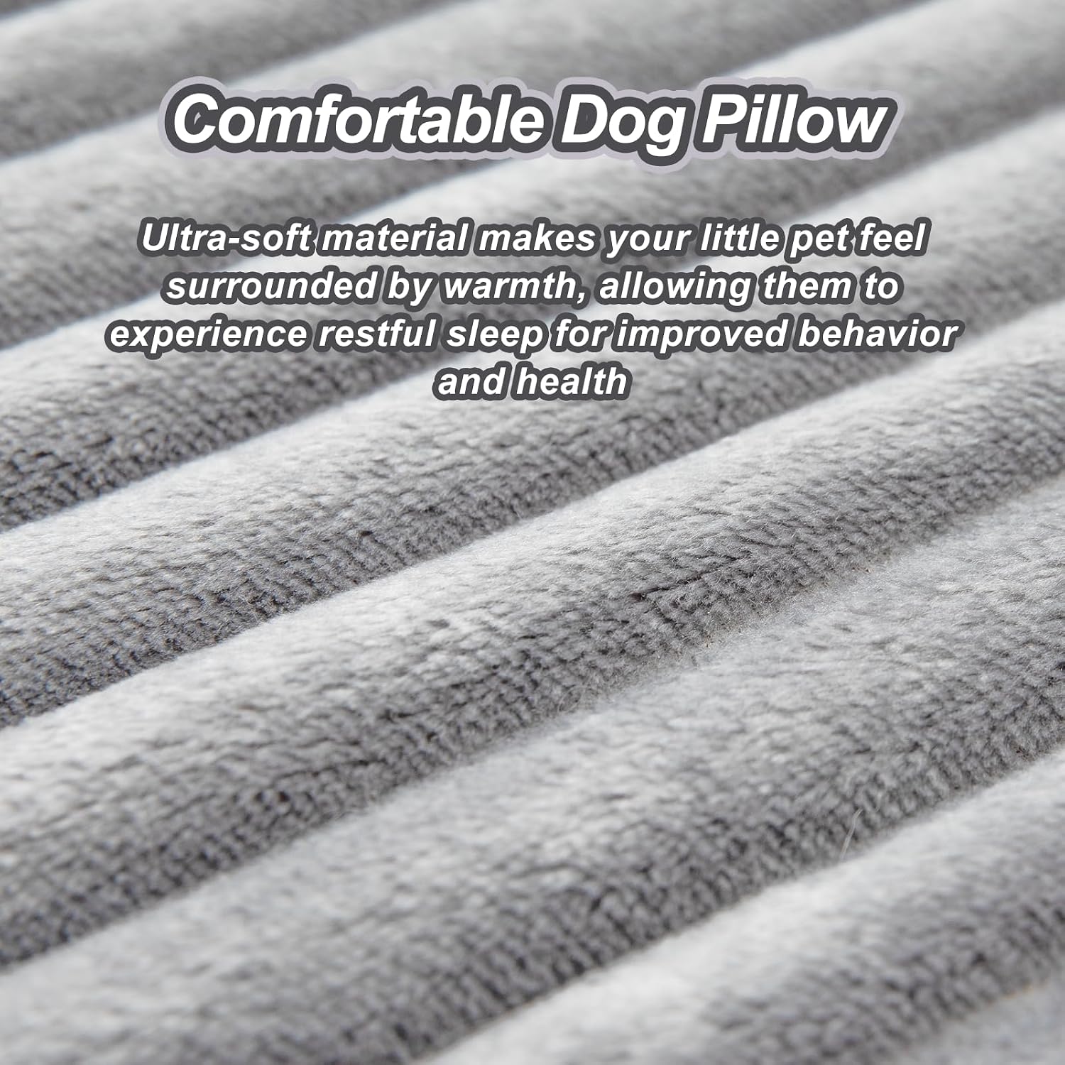 Cozy Orthopedic Dog Calming Pillow - Soft, Washable Neck Support for Dogs and Cats - Perfect for All Breeds, 14" x 9", Gray