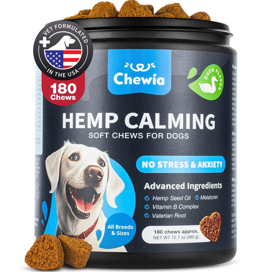 Calming Duck-Flavored Chews for Dogs - Canine Supplement for All Breeds and Sizes