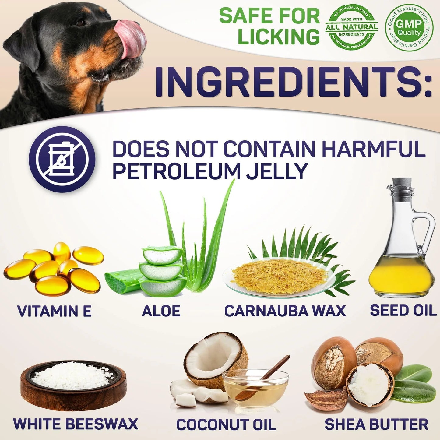 Natural Dog Paw Balm Paw Protection for Hot Pavement Lick Safe Paw Wax 5 oz