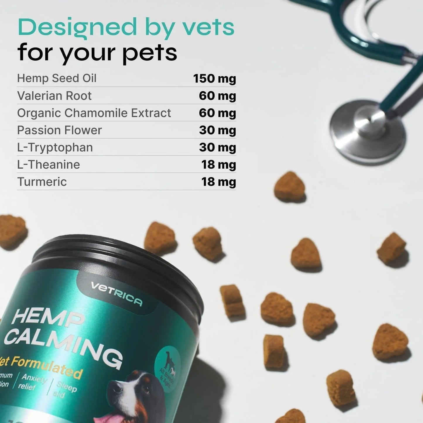 Hemp-Infused Calming Chews for Dog Anxiety Relief