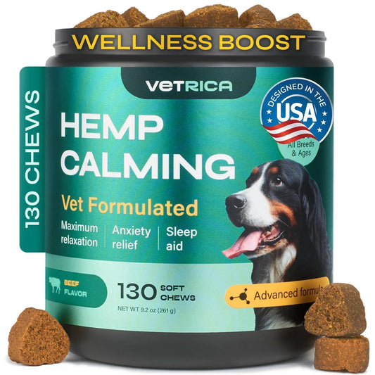Hemp-Infused Calming Chews for Dog Anxiety Relief
