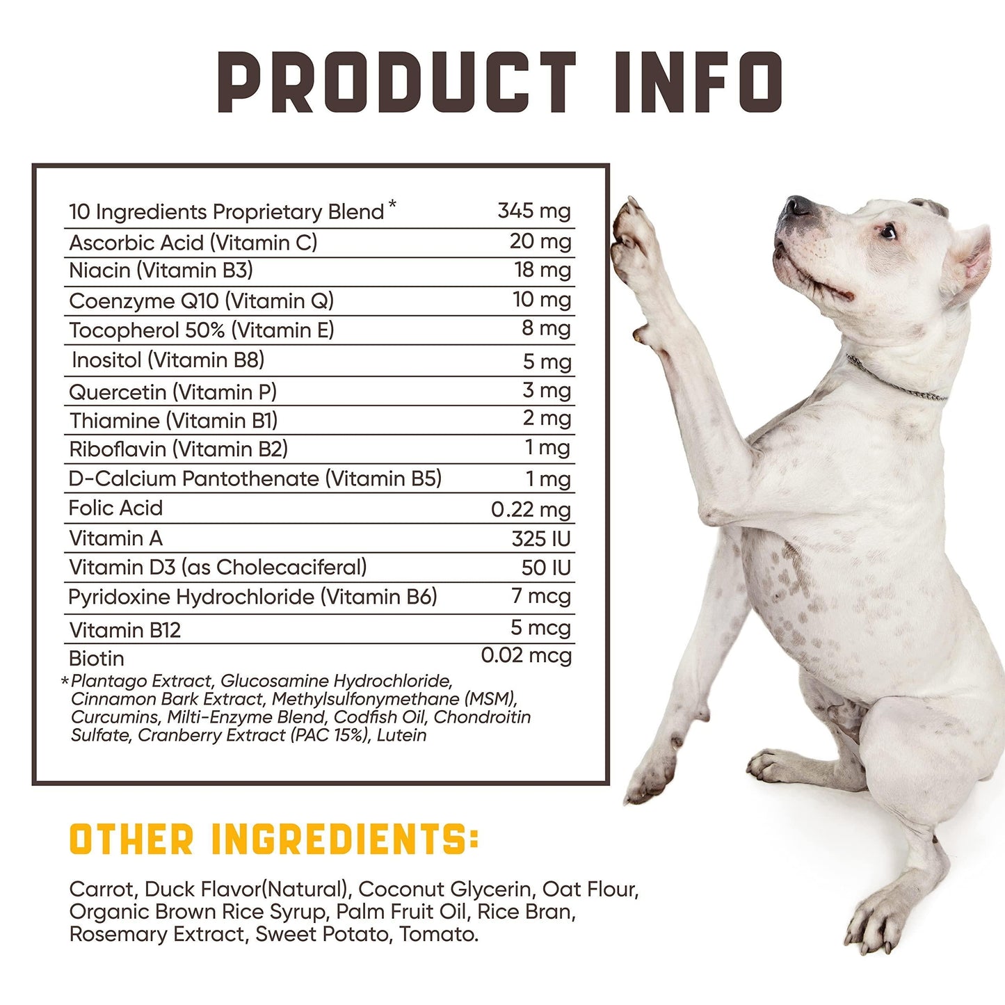 15 in 1 Dog Multivitamin Supplements   Immunity Digestion Joint and Heart Health