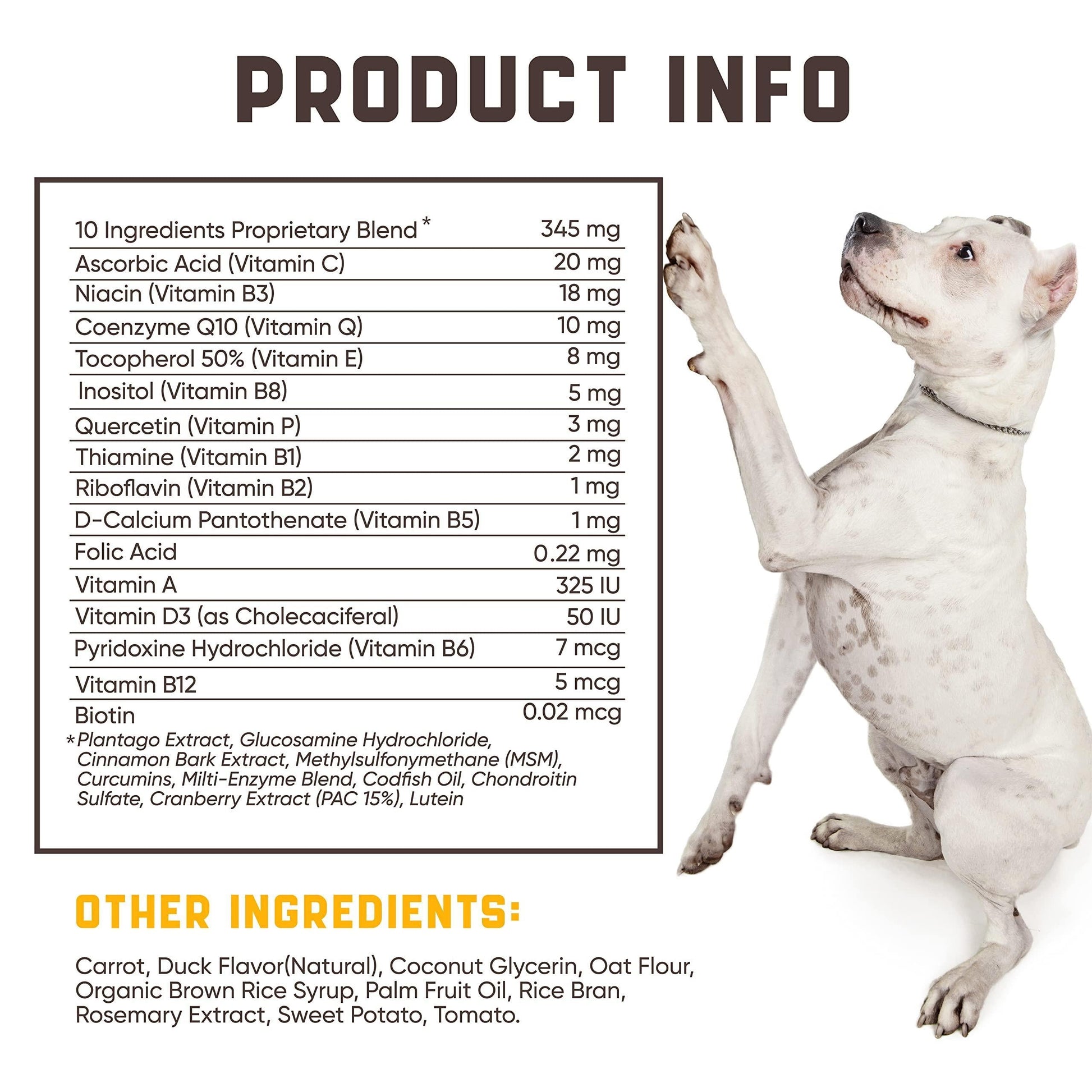 15 in 1 Dog Multivitamin Supplements   Immunity Digestion Joint and Heart Health